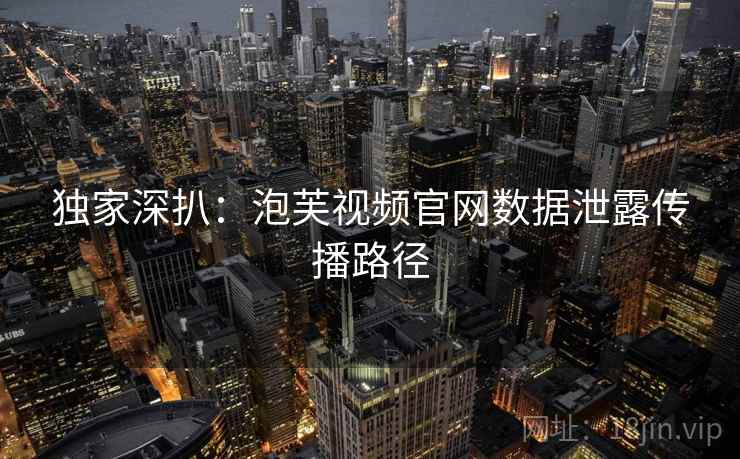 独家深扒：泡芙视频官网数据泄露传播路径